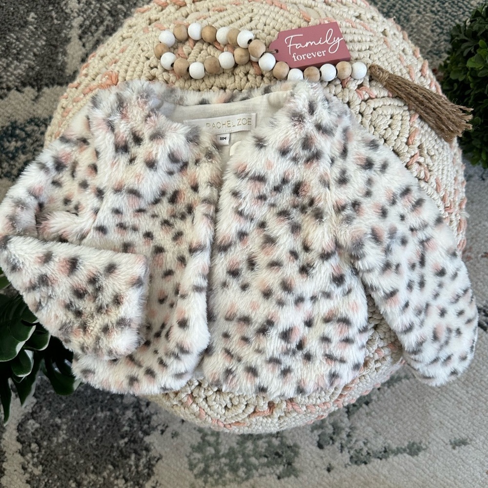 Rachel Zoe Baby Girl Faux Fur Jacket Size 18 Months